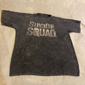 Suicide‎ Squad T Shirt Men's Graphic Tee 2XL Movie Tie Dye Gray Streetwear Gym